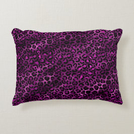 Cojín Decorativo Diseño de la serie Leopardo púrpura y dorado 3