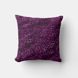 Cojín Decorativo Diseño de la serie Leopardo púrpura y dorado 3