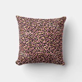 Cojín Decorativo Diseño de la serie Leopardo Rosa y Dorado 15