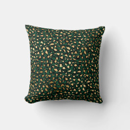 Cojín Decorativo Diseño de la serie Safari Esmeralda y Oro 1