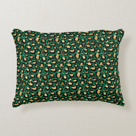 Cojín Decorativo Diseño de la serie Safari Esmeralda y Oro 3