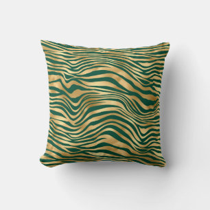 Cojín Decorativo Diseño de la serie Safari Esmeralda y Oro 4