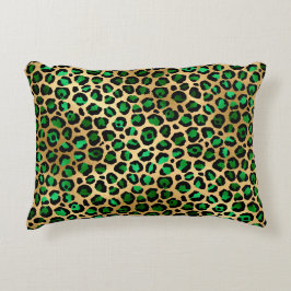 Cojín Decorativo Diseño de la serie Safari Esmeralda y Oro 8