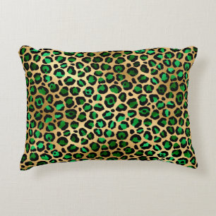 Cojín Decorativo Diseño de la serie Safari Esmeralda y Oro 8