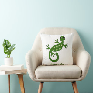 Cojín Decorativo Diseño de lagartija Gecko personalizado