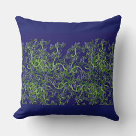 Cojín Decorativo Diseño de langosta de algas azules