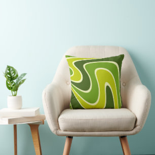 Cojín Decorativo Diseño de lava retro abstracto de los años 70