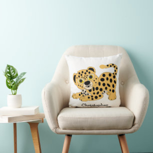 Cojín Decorativo Diseño de Leopardo Personalizado
