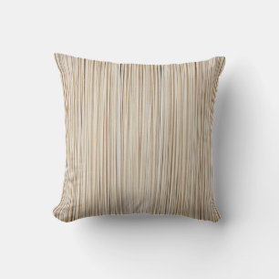 Cojín Decorativo Diseño de líneas marrón abstractas y simples