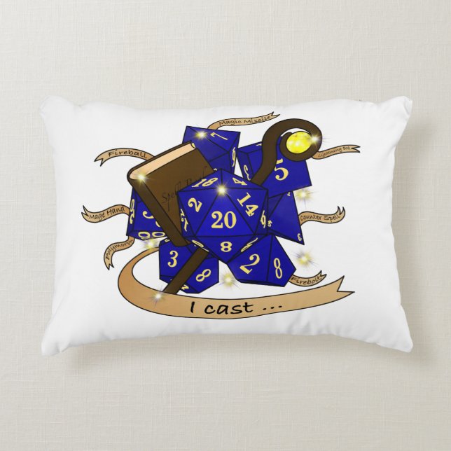 Cojín Decorativo Diseño de los dados del asistente (Anverso)