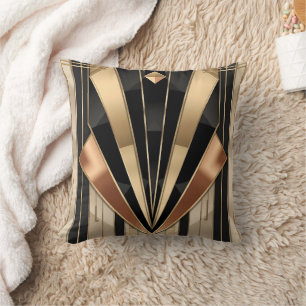 Cojín Decorativo Diseño de lujo geométrico de sol naciente Art Deco
