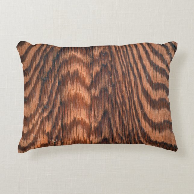 Cojín Decorativo diseño de madera abstracta (Anverso)