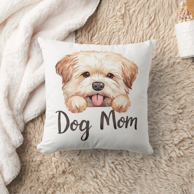 Cojín Decorativo Diseño de mamá de perro cachorro lindo (Manta)