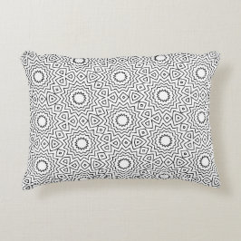 Cojín Decorativo Diseño de mandala abstracto sin costuras en negro