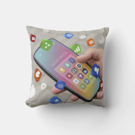 Cojín Decorativo Diseño de medios sociales de moda