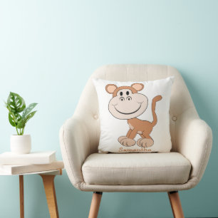 Cojín Decorativo Diseño de mono personalizado