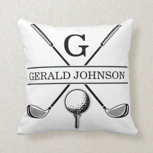 Cojín Decorativo Diseño de monograma de golf