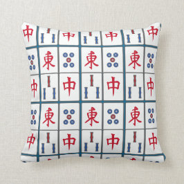 Cojín Decorativo Diseño de mosaicos de juegos de Mahjong