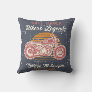 Cojín Decorativo Diseño de motocicleta retro vintage
