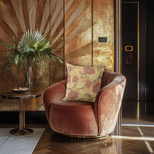 Cojín Decorativo Diseño de Museo de Jardín Art Nouveau