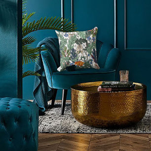 Cojín Decorativo Diseño de Museo de Jardín Art Nouveau