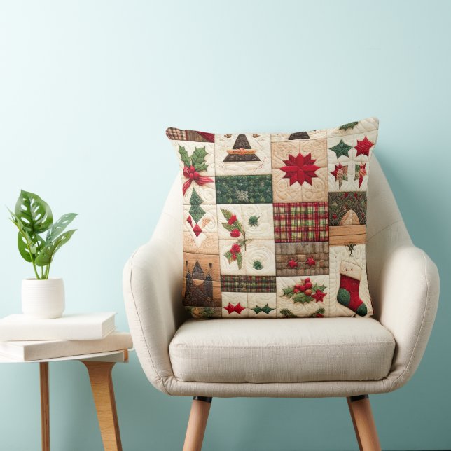 Cojín Decorativo Diseño de Navidad acolchado (Silla)
