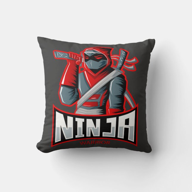 Cojín Decorativo Diseño de Ninja Warrior (Anverso)
