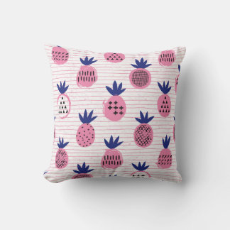Cojín Decorativo Diseño de niños de piña, patrón vintage.