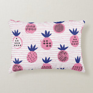 Cojín Decorativo Diseño de niños de piña, patrón vintage.