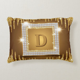 Cojín Decorativo ✨ Diseño de nombre personalizado con monograma ini