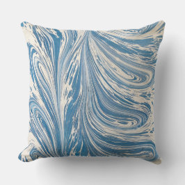 Cojín Decorativo Diseño De Ondas De Giro Azul
