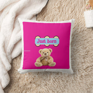 Cojín Decorativo Diseño de osito de peluche recién nacido