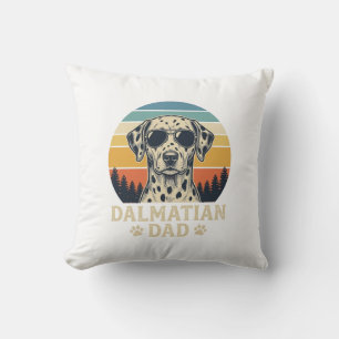 Cojín Decorativo Diseño de padre dálmata vintage para amantes de lo