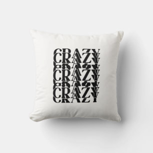 Cojín Decorativo Diseño de palabra repetitiva loca loca trippy