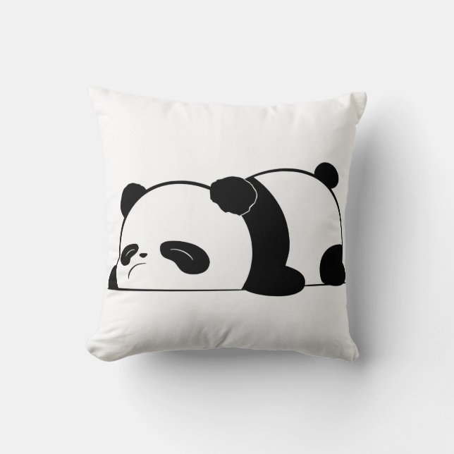 Cojín Decorativo Diseño de Panda Cute Sleepy (Anverso)