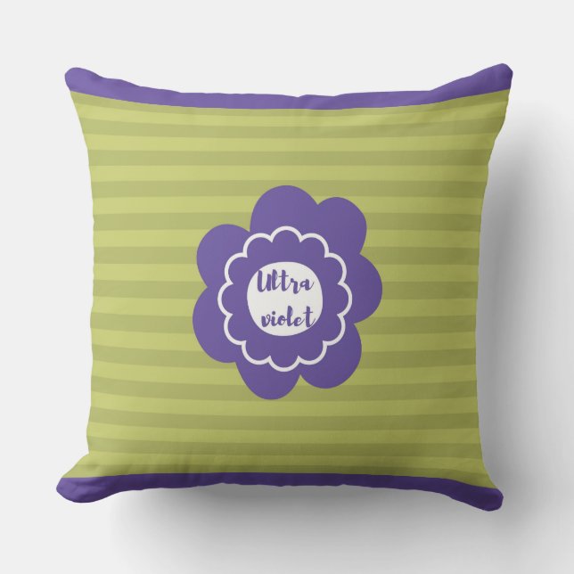 Cojín Decorativo Diseño de pantone 2018 ultravioleta (Anverso)