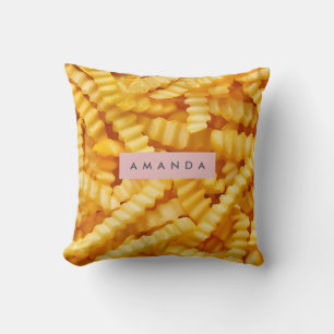 Cojín Decorativo Diseño de Papas Fritas con Corte Rizado Personaliz