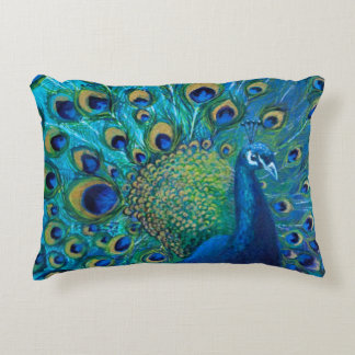 Cojín Decorativo Diseño de paquetería azul y dorada