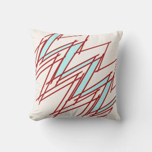 Cojín Decorativo Diseño de paro relámpago de la acequia roja oscura