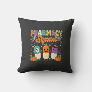 Cojín Decorativo Diseño de pastillas fantasma de Halloween para el
