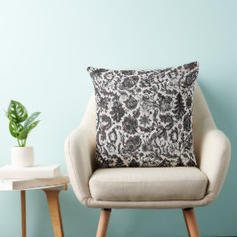 Cojín Decorativo Diseño de patrón de adorno floral de Navidad elega