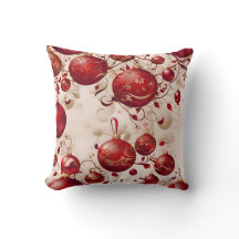 Diseño de patrón de adornos rojos de Navidad