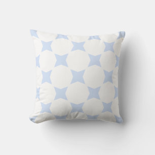Cojín Decorativo Diseño de patrón de estrella en blanco y azul past