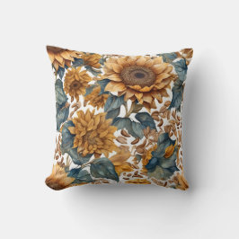 Cojín Decorativo Diseño de patrón de girasoles bailando