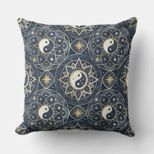 Cojín Decorativo Diseño de Patrón de Mandala de Armonía Celestial Y