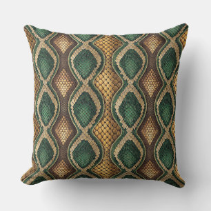 Cojín Decorativo Diseño de patrón de piel de serpiente con diamante