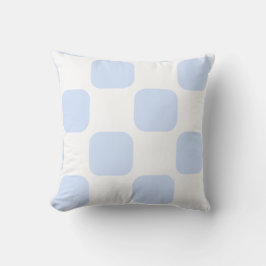Cojín Decorativo Diseño de patrón de squircle pastel blanco y azul 
