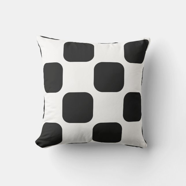 Cojín Decorativo Diseño de patrón de Squircle pastel blanco y suave (Anverso)