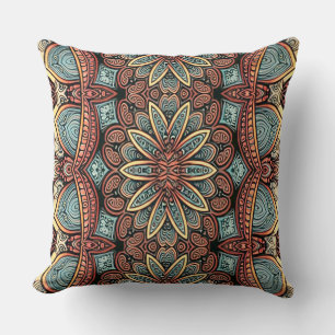 Cojín Decorativo Diseño de patrón de tela clásico multicolor vibran