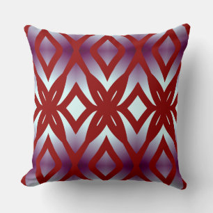 Cojín Decorativo Diseño de patrón de tela geométrica granate modern